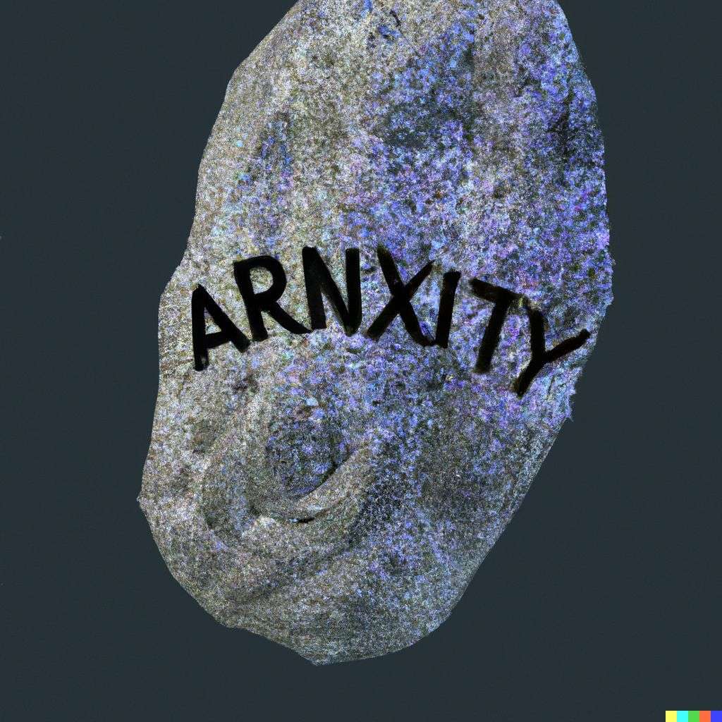 a representation of anxiety made out of a sparkling geode